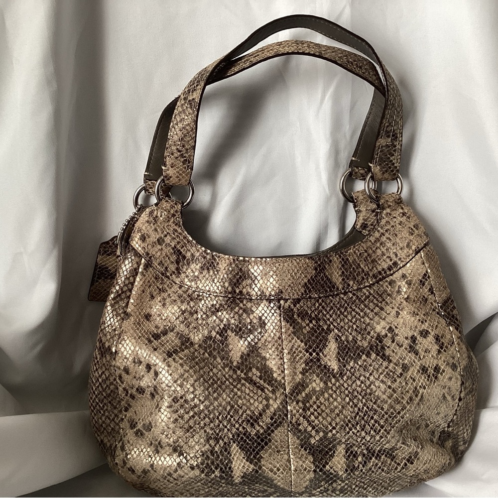 Vintage Coach Python Pattern Shoulder Bag - image 5